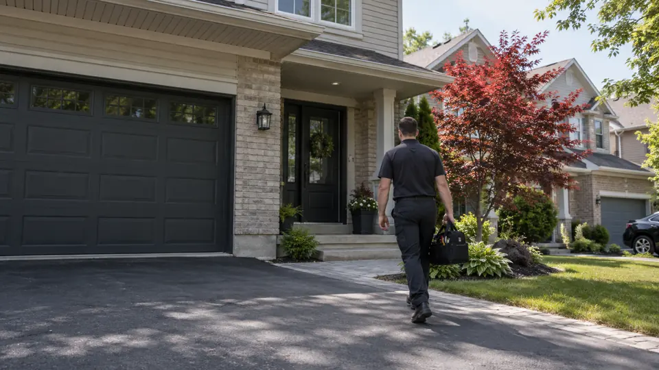 Technician arriving at a home in the Ottawa service area